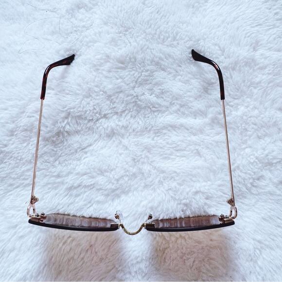 Laurel Clear Brown Rimless Sleek Sunglasses - Picture 4 of 10